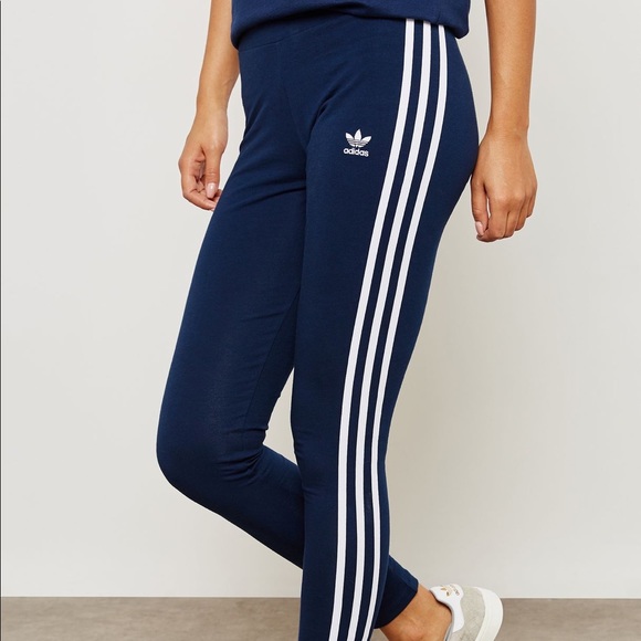 adidas Pants & Jumpsuits | Navy Blue Leggings | Poshmark